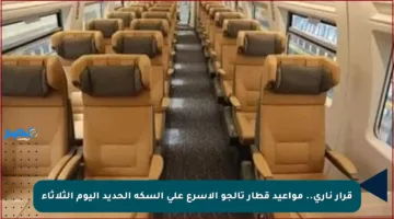 قرار ناري.. مواعيد قطار تالجو الأسرع على السكة الحديد اليوم الثلاثاء